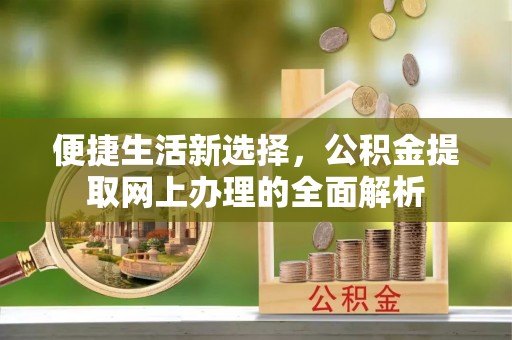 普兰店便捷生活新选择，公积金提取网上办理的全面解析