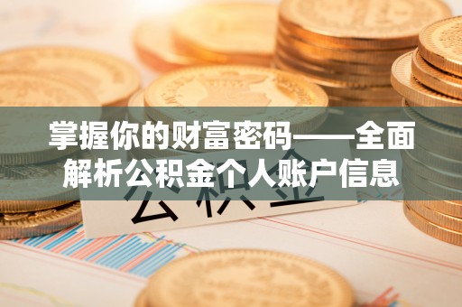 普兰店掌握你的财富密码——全面解析公积金个人账户信息